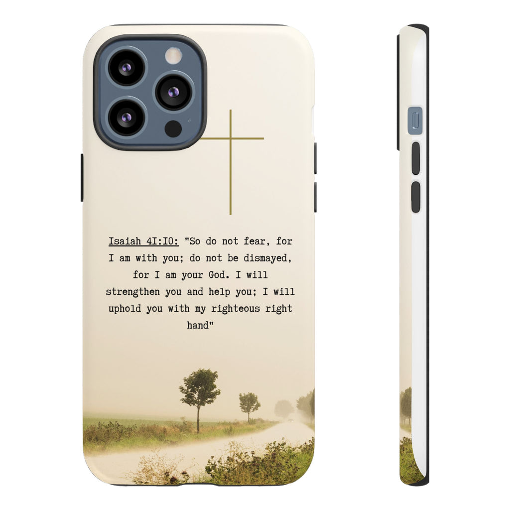 Christian Cross Phone Case with Isaiah 41:10 —The Original, Inspirational Protective iPhone Cover