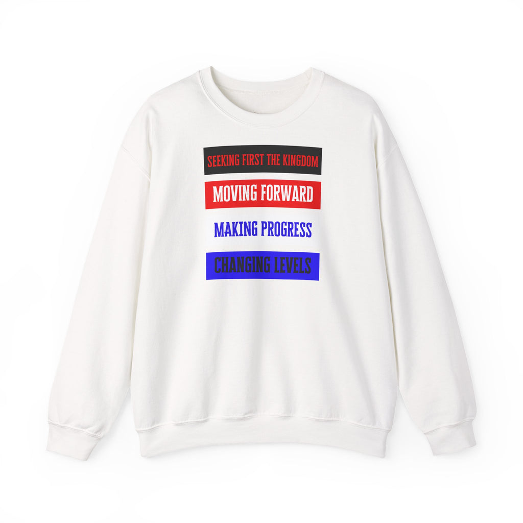 MOVING FORWARD – Unisex kristen sweatshirt med tryk | The Original