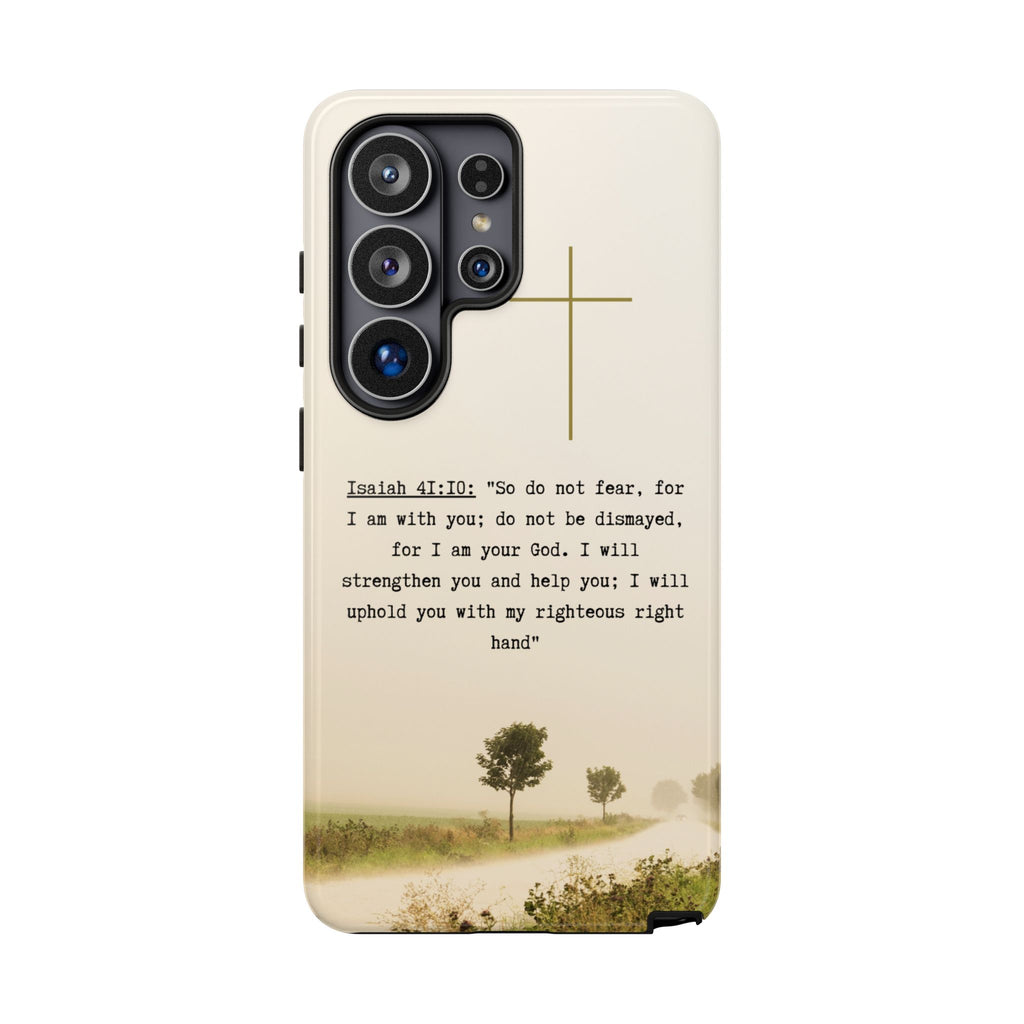 Christian Cross Phone Case with Isaiah 41:10 —The Original, Inspirational Protective iPhone Cover
