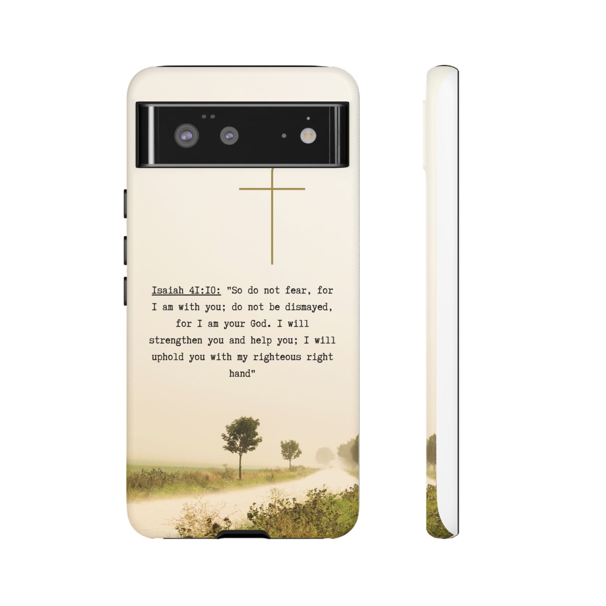 Christian Cross Phone Case with Isaiah 41:10 —The Original, Inspirational Protective iPhone Cover