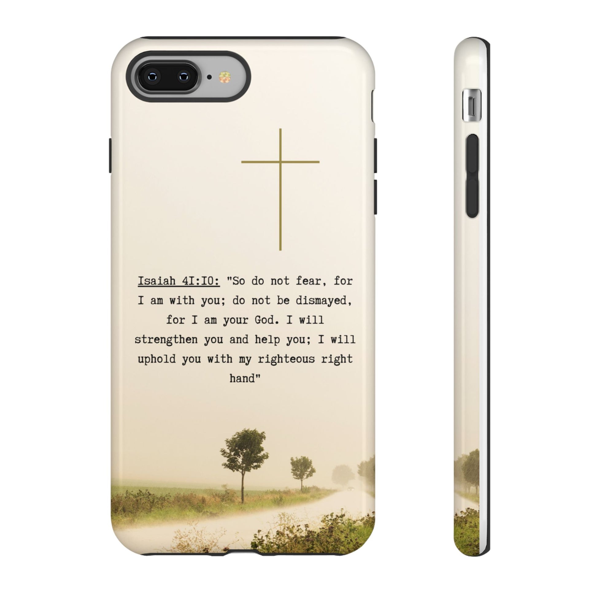 Christian Cross Phone Case with Isaiah 41:10 —The Original, Inspirational Protective iPhone Cover