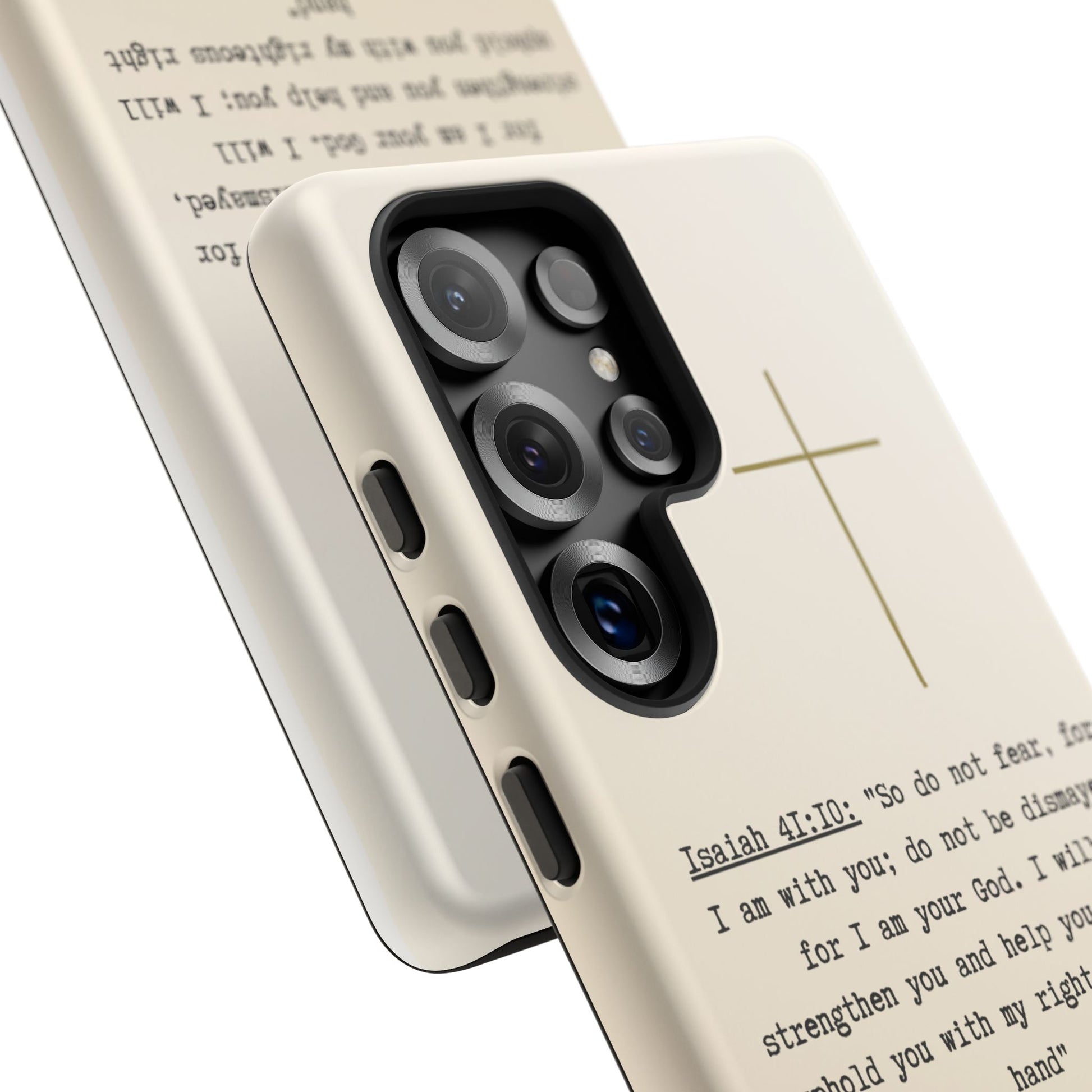 Christian Cross Phone Case with Isaiah 41:10 —The Original, Inspirational Protective iPhone Cover