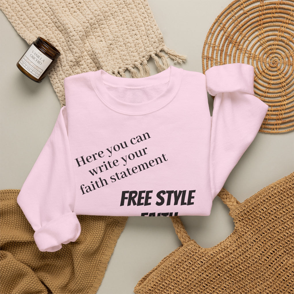 FREE STYLE FAITH Custom kristen Sweatshirt – The Original – faithwear – streetwear with purpose