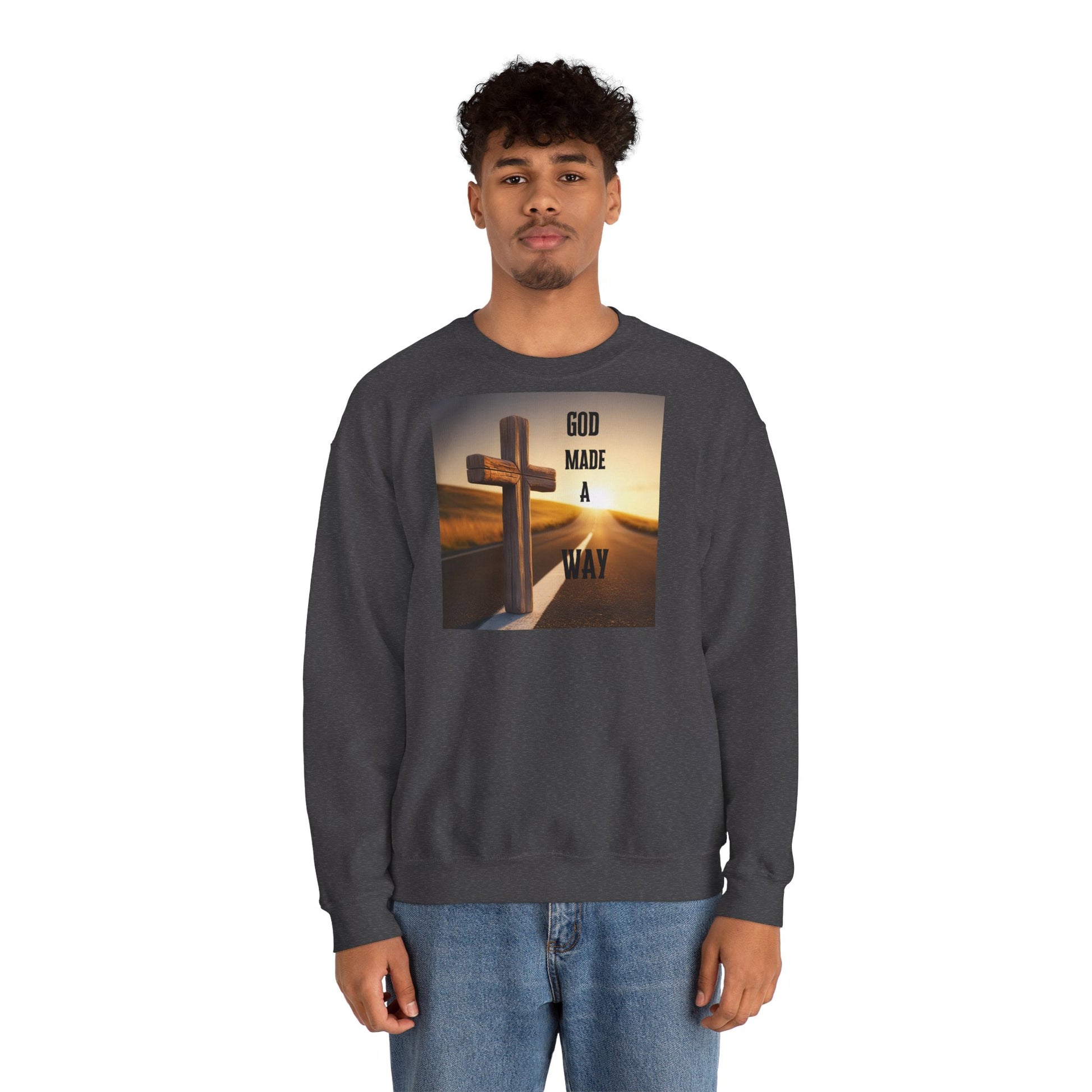 LÍNEAS ATREVIDAS – Sudadera cristiana unisex de cuello redondo | La original: ropa de fe con propósito