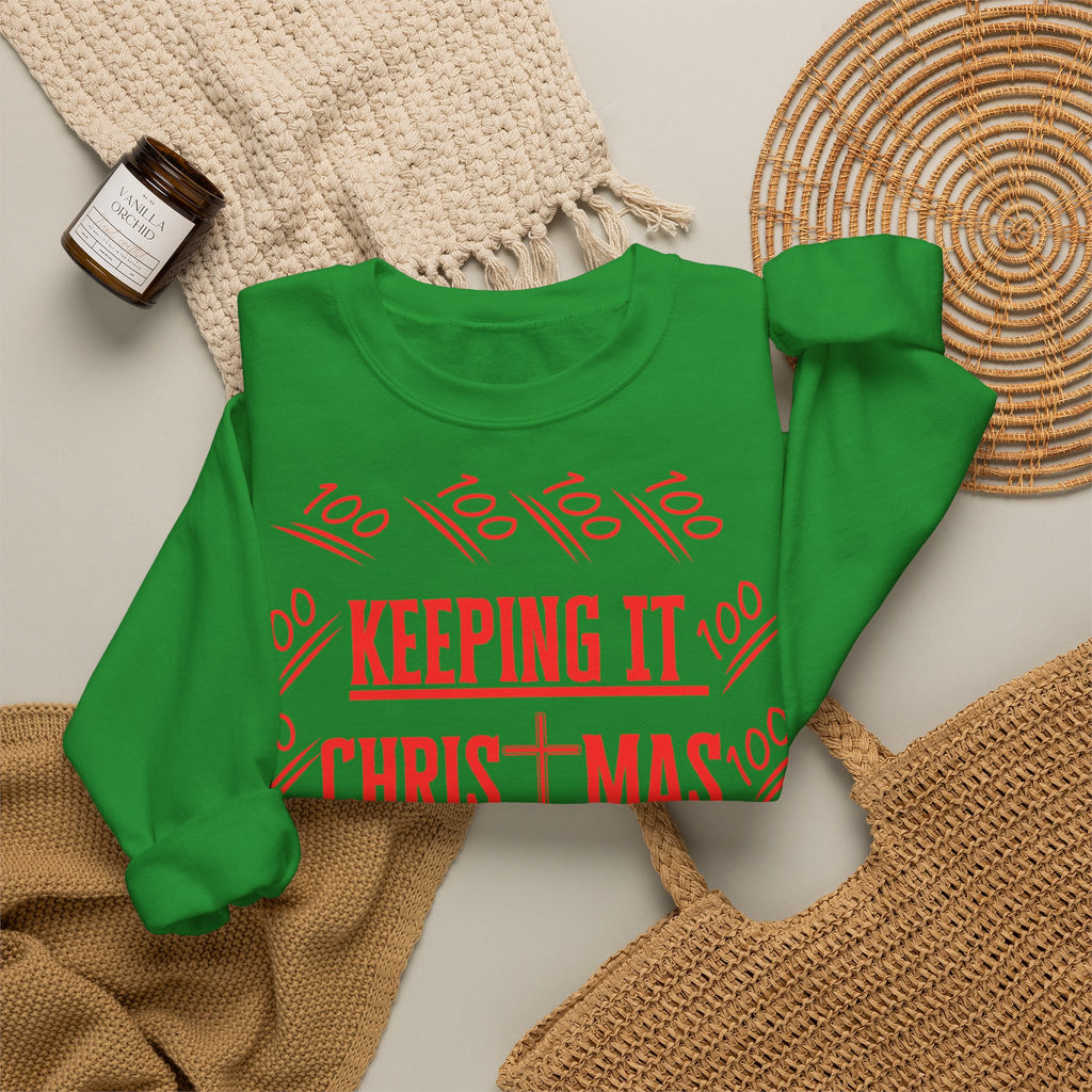 Sudadera navideña con texto rojo | Sudadera cristiana unisex | La original - faithwear