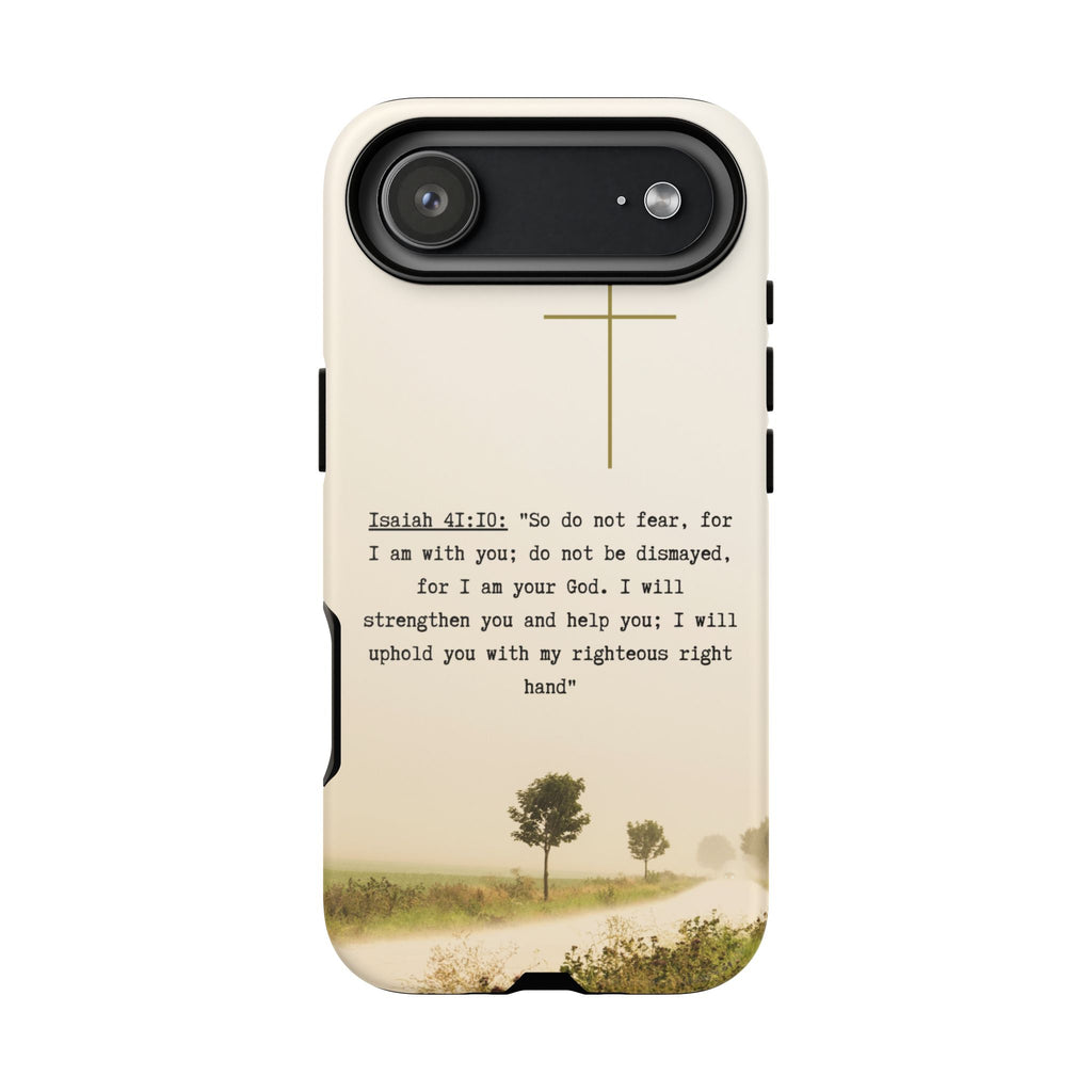 Christian Cross Phone Case with Isaiah 41:10 —The Original, Inspirational Protective iPhone Cover
