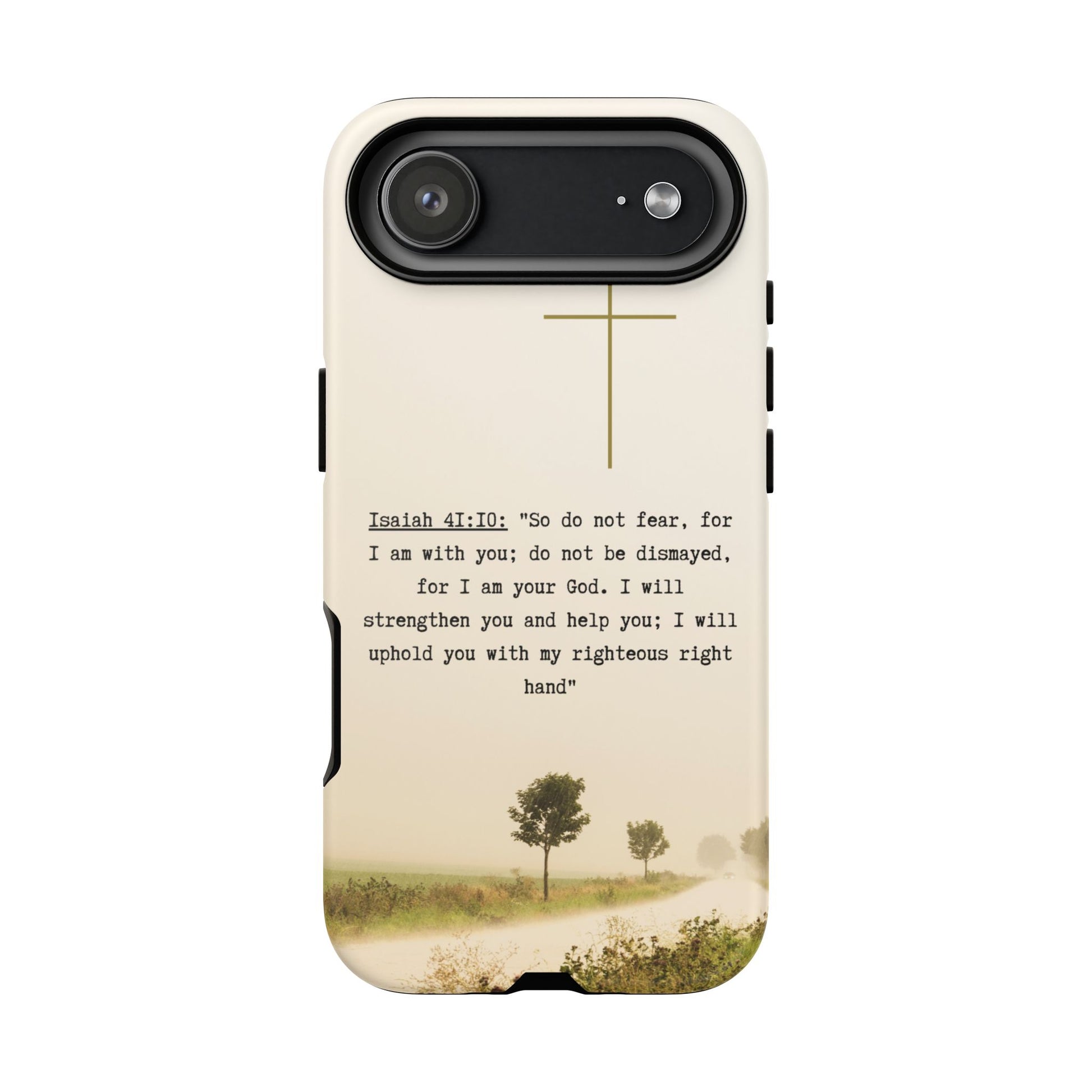 Christian Cross Phone Case with Isaiah 41:10 —The Original, Inspirational Protective iPhone Cover