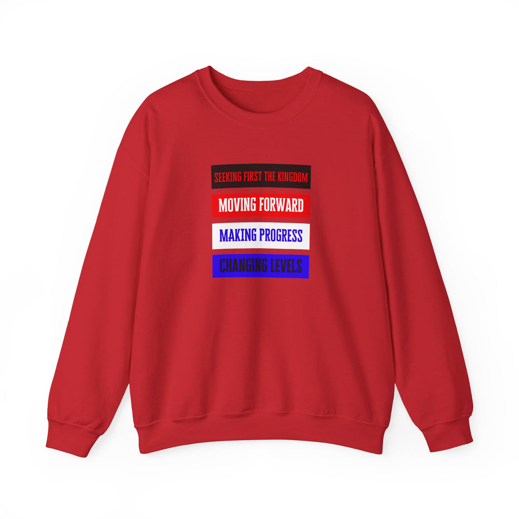 MOVING FORWARD – Unisex kristen sweatshirt med tryk | The Original