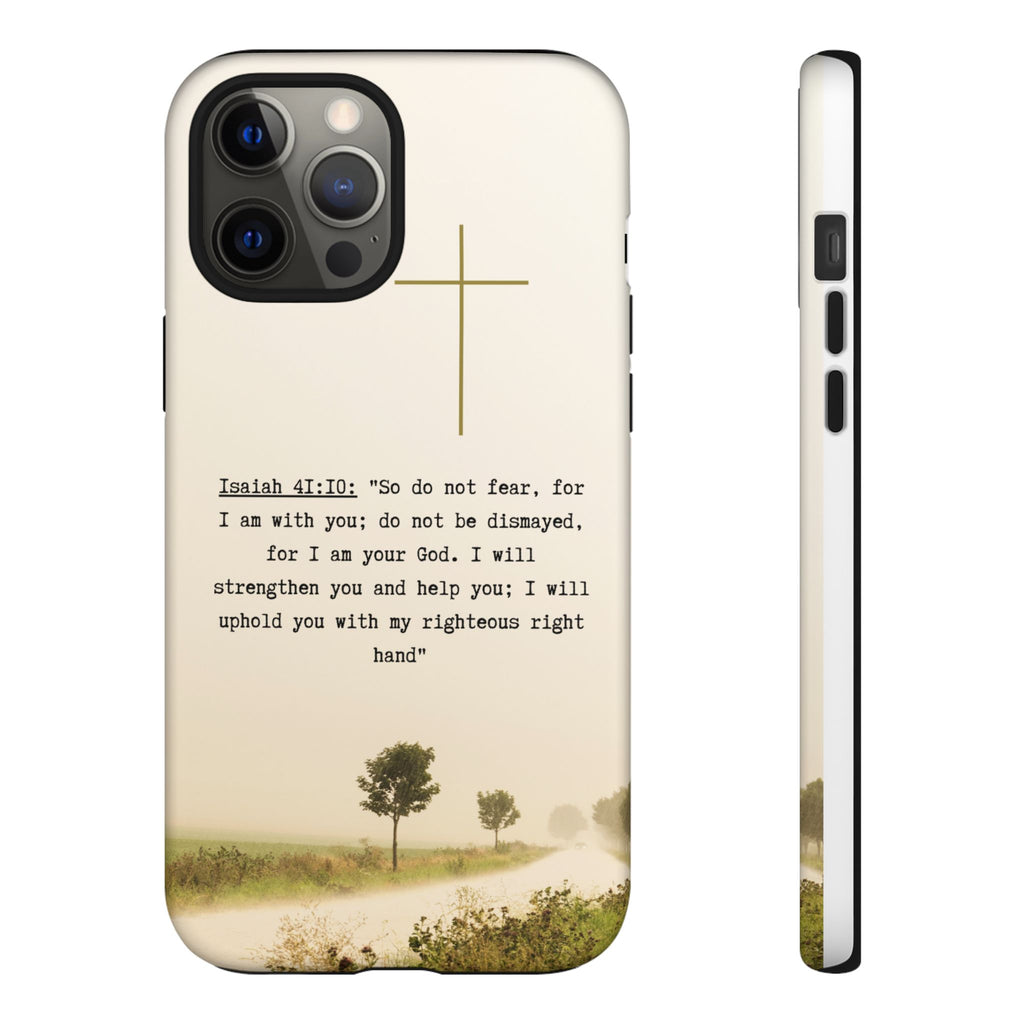 Christian Cross Phone Case with Isaiah 41:10 —The Original, Inspirational Protective iPhone Cover
