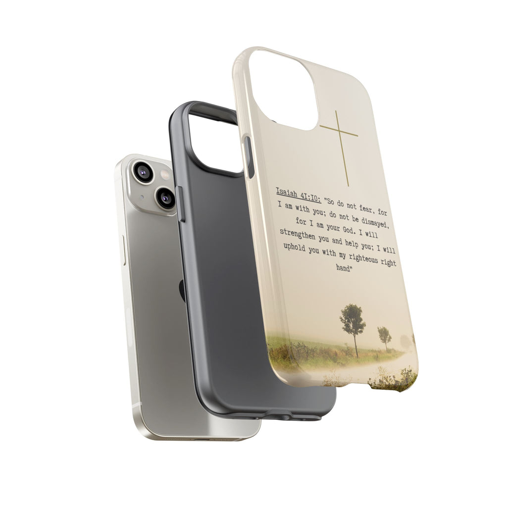 Christian Cross Phone Case with Isaiah 41:10 —The Original, Inspirational Protective iPhone Cover