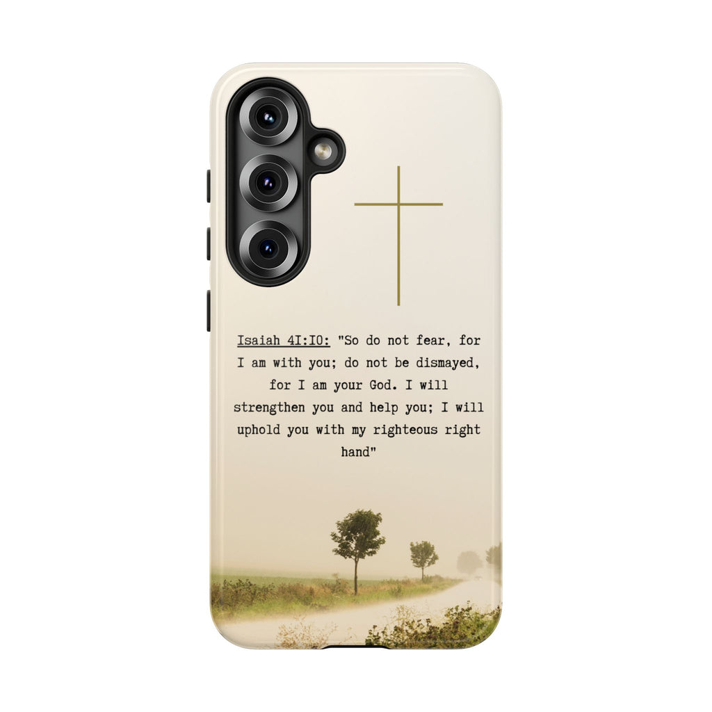 Christian Cross Phone Case with Isaiah 41:10 —The Original, Inspirational Protective iPhone Cover