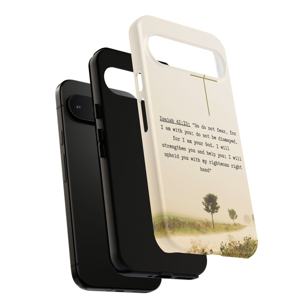 Christian Cross Phone Case with Isaiah 41:10 —The Original, Inspirational Protective iPhone Cover