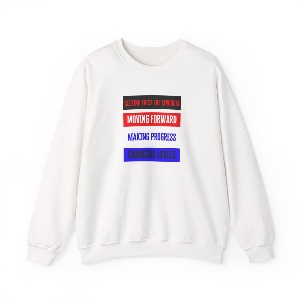 MOVING FORWARD – Unisex kristen sweatshirt med tryk | The Original