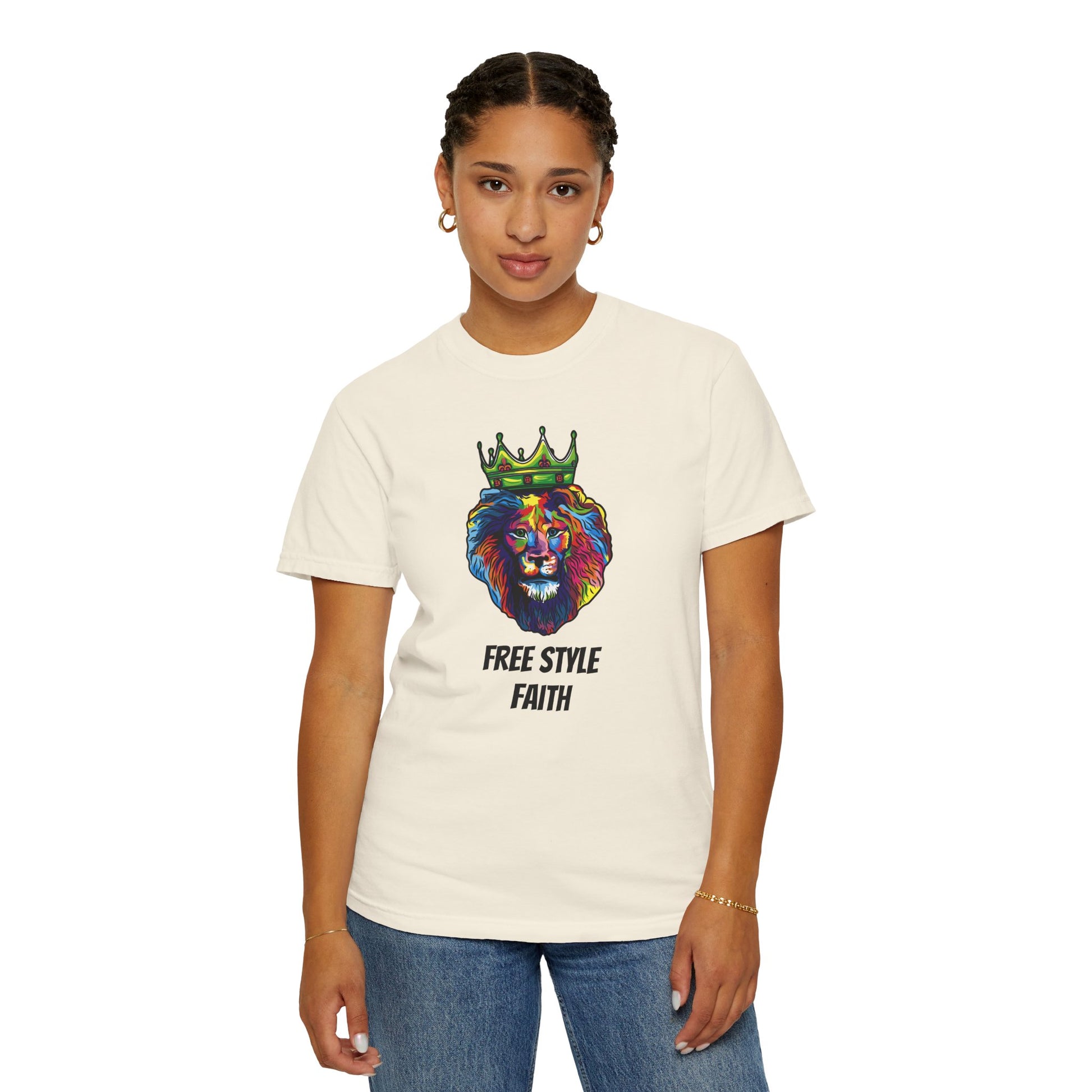COLOR LION T-Shirt — "Free Style Faith" Colorful Tee - The Original