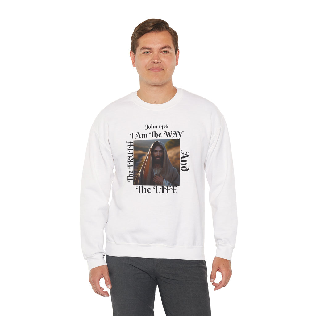 Sudadera con cuello redondo cristiana nacida de nuevo - Unisex The way