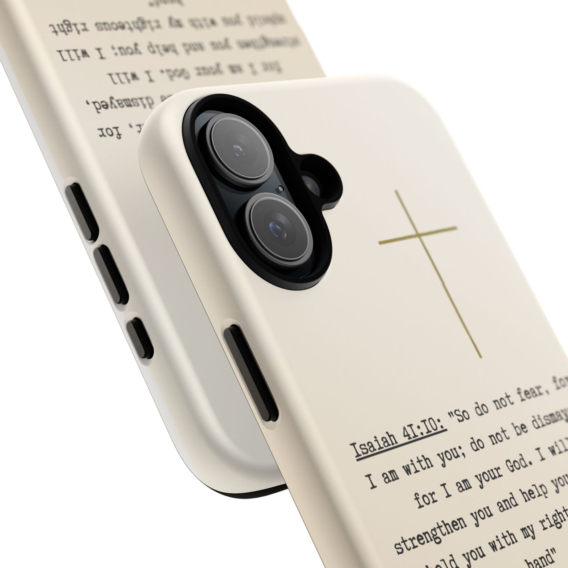 Christian Cross Phone Case with Isaiah 41:10 —The Original, Inspirational Protective iPhone Cover
