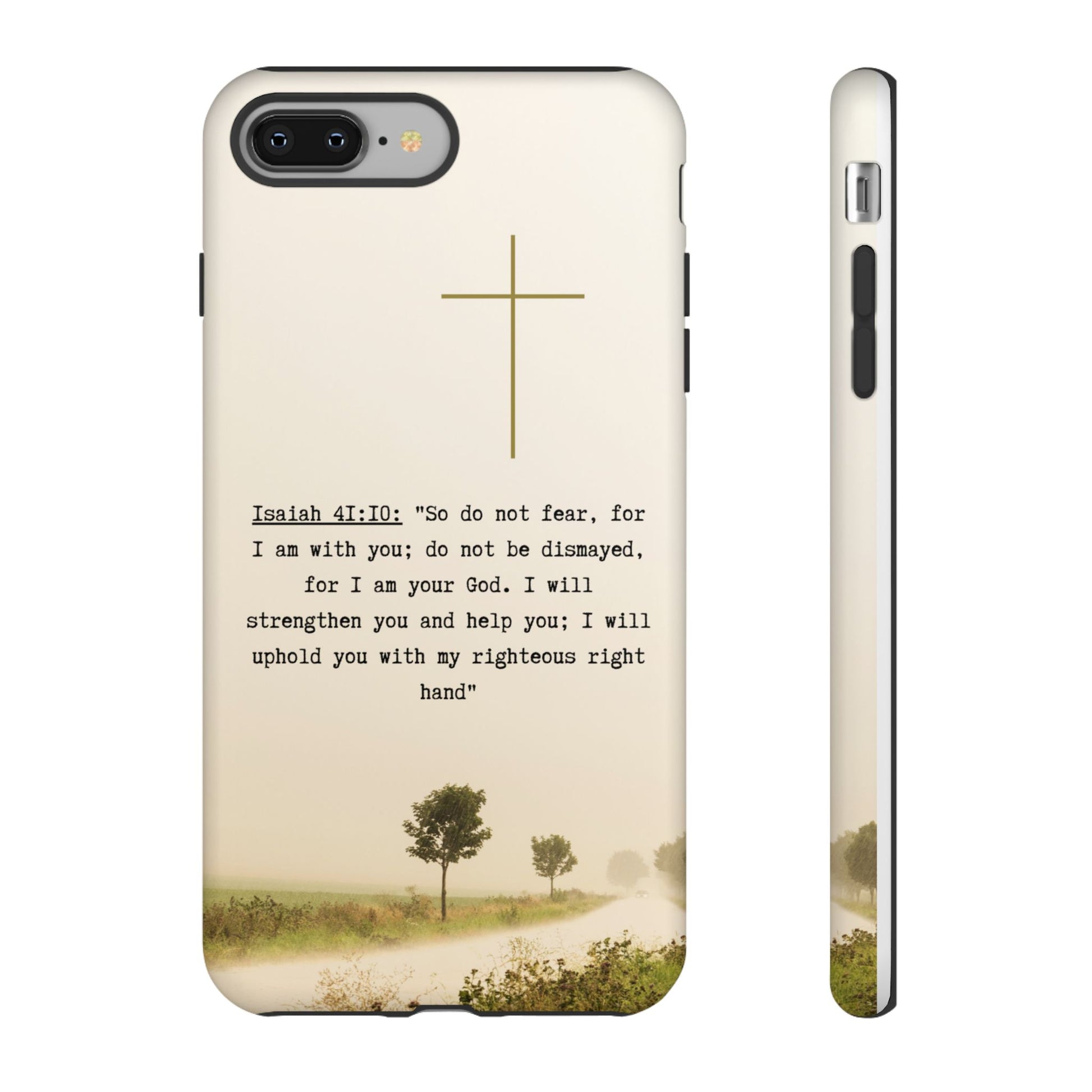 Christian Cross Phone Case with Isaiah 41:10 —The Original, Inspirational Protective iPhone Cover