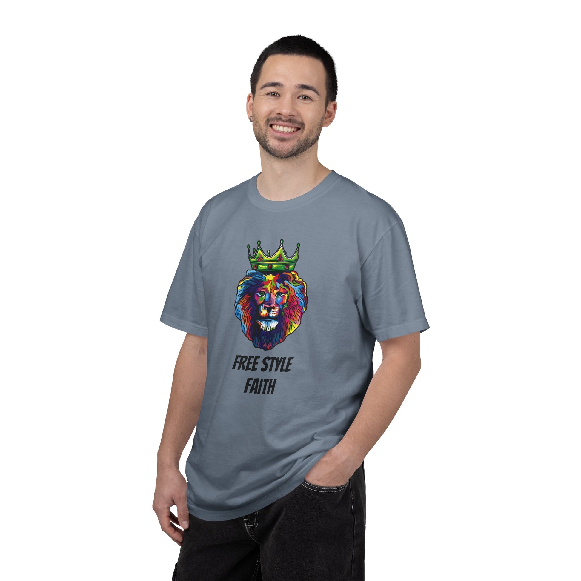COLOR LION T-Shirt — "Free Style Faith" Colorful Tee - The Original