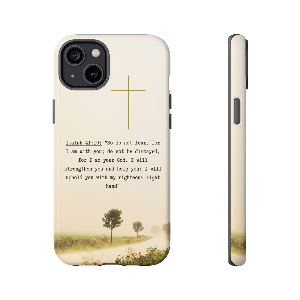 Christian Cross Phone Case with Isaiah 41:10 —The Original, Inspirational Protective iPhone Cover