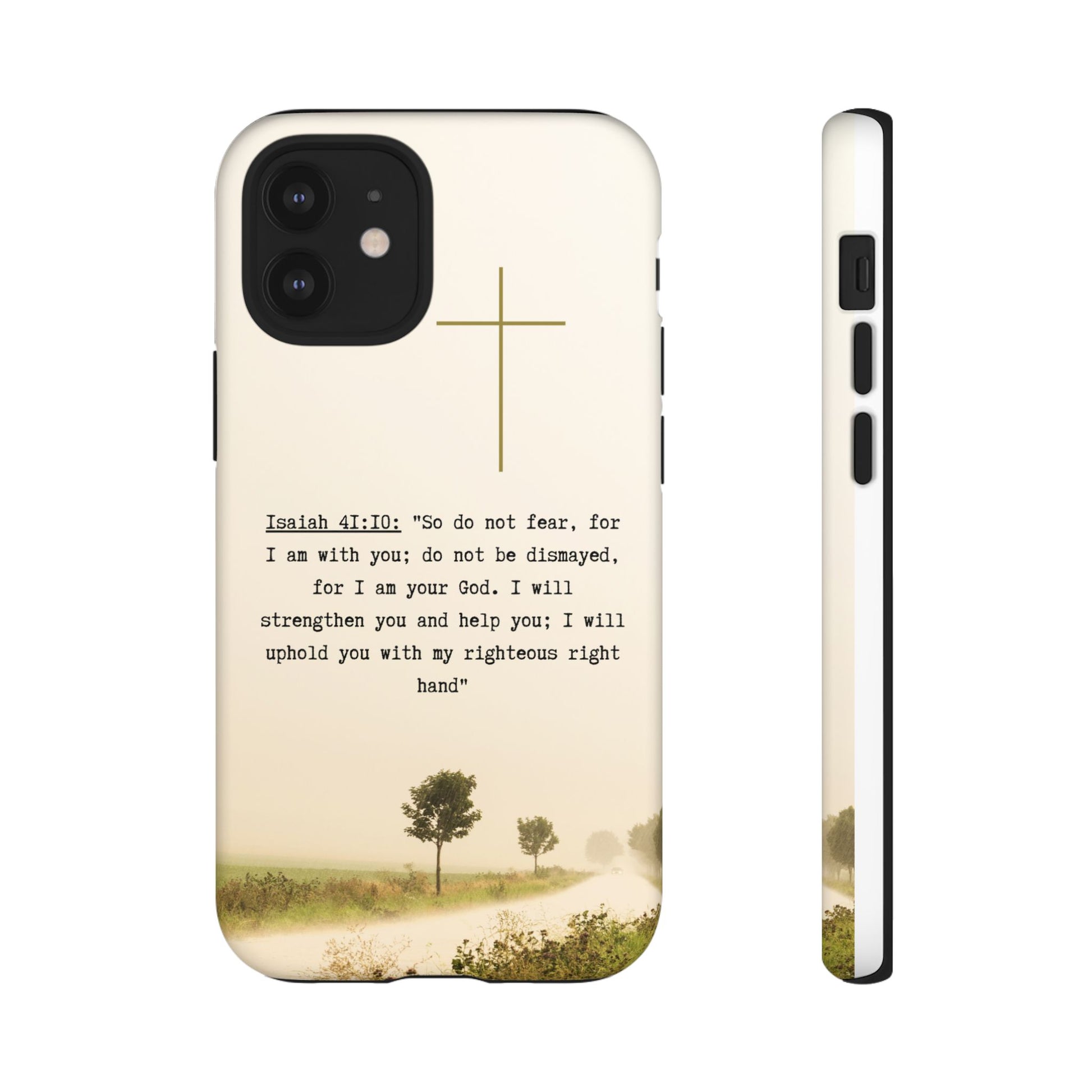 Christian Cross Phone Case with Isaiah 41:10 —The Original, Inspirational Protective iPhone Cover