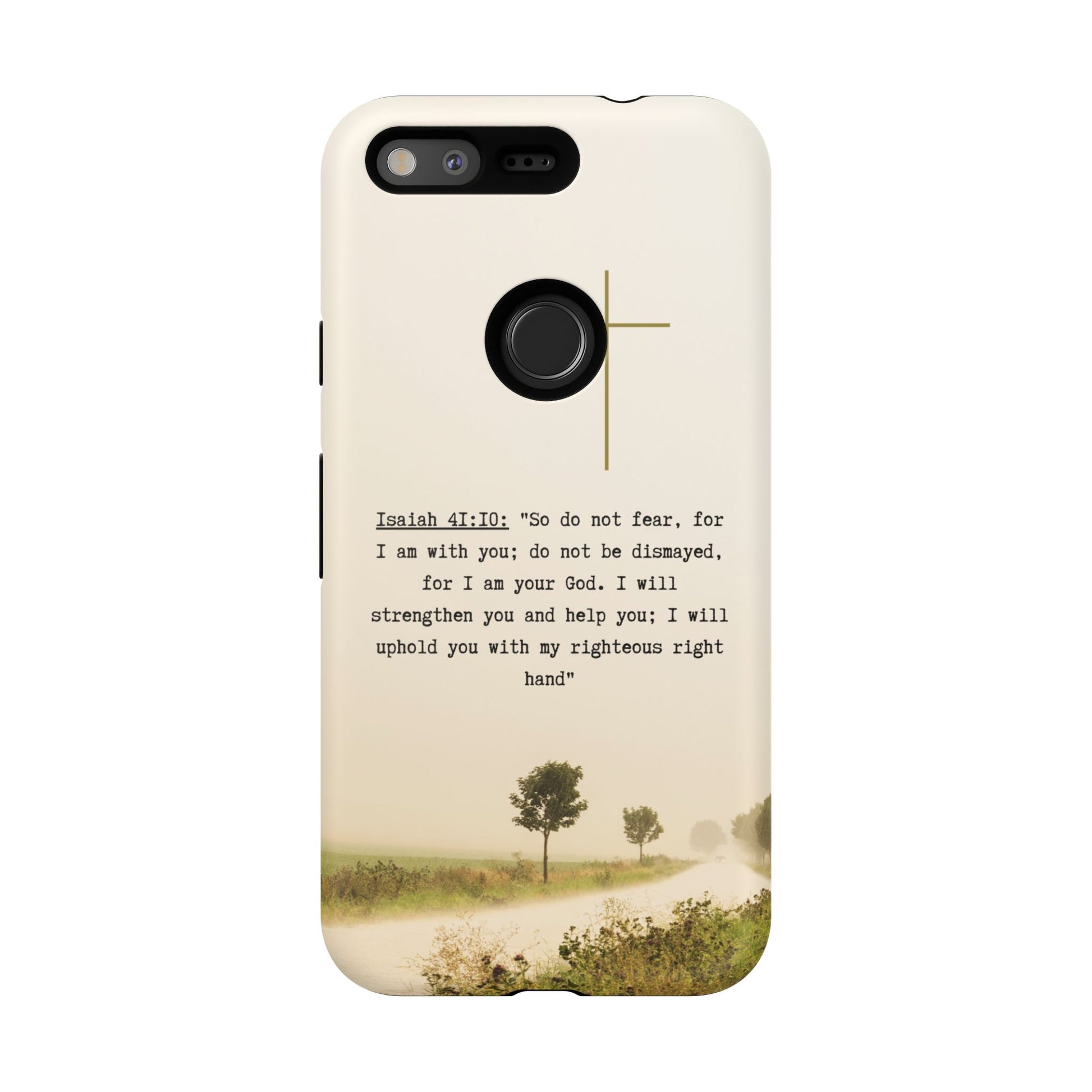 Christian Cross Phone Case with Isaiah 41:10 —The Original, Inspirational Protective iPhone Cover