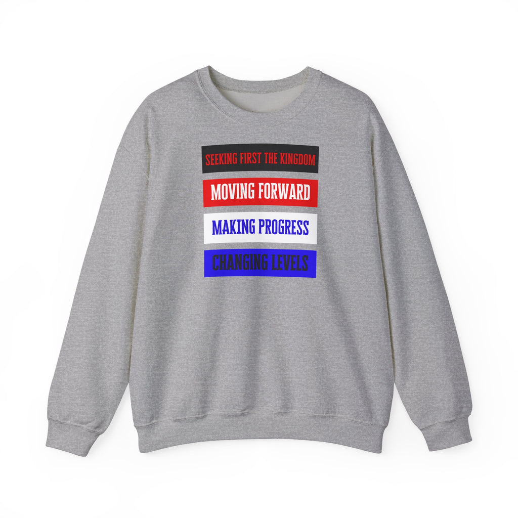 MOVING FORWARD – Unisex kristen sweatshirt med tryk | The Original