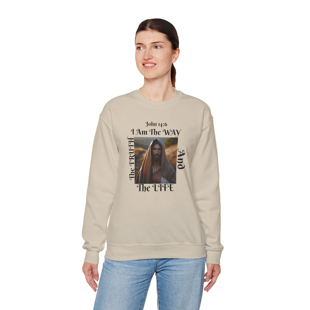 Sudadera con cuello redondo cristiana nacida de nuevo - Unisex The way