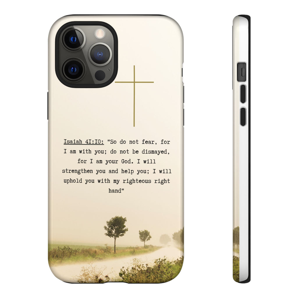 Christian Cross Phone Case with Isaiah 41:10 —The Original, Inspirational Protective iPhone Cover