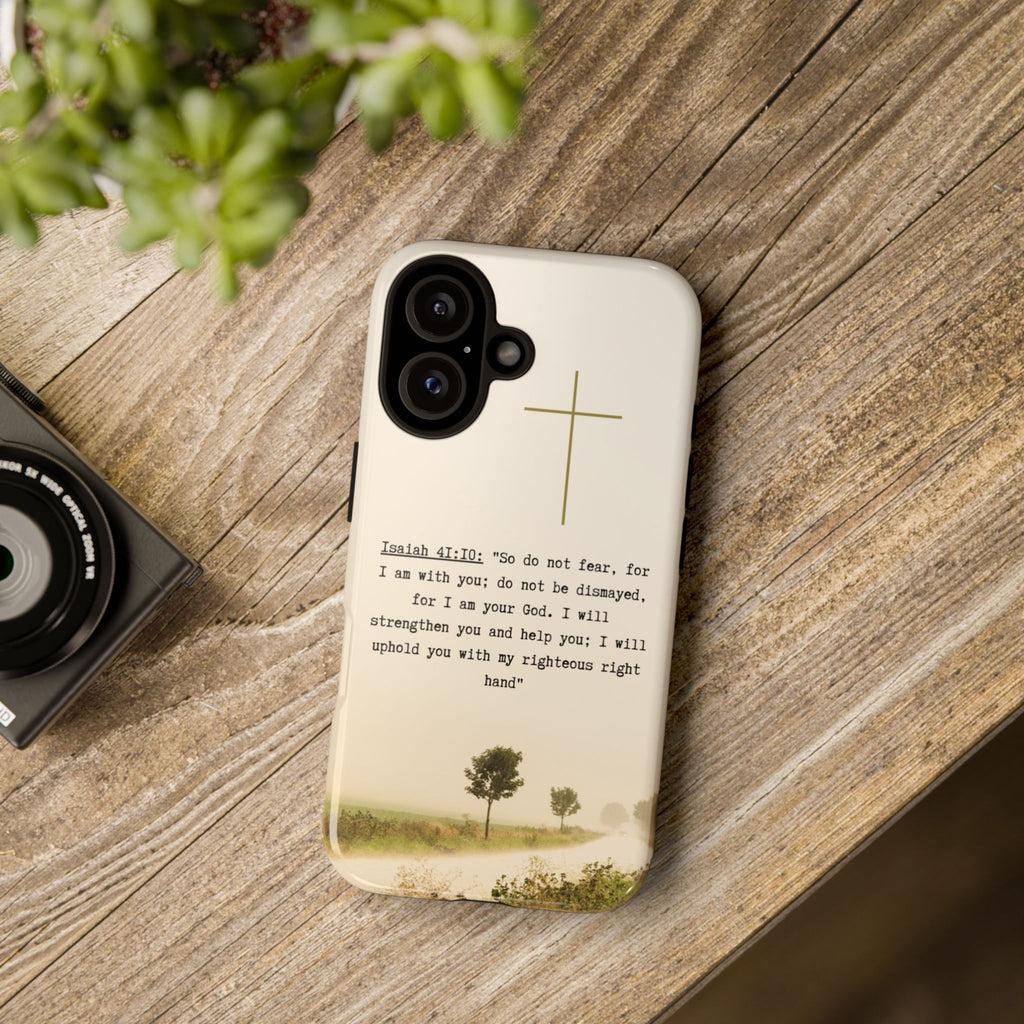 Christian Cross Phone Case with Isaiah 41:10 —The Original, Inspirational Protective iPhone Cover