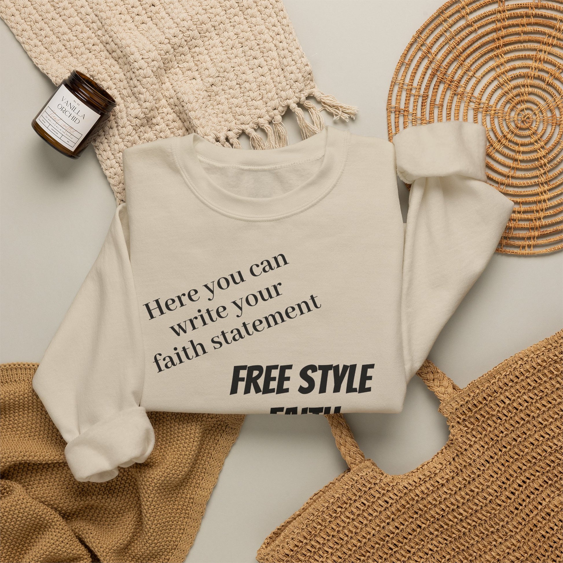 FREE STYLE FAITH Custom kristen Sweatshirt – The Original – faithwear – streetwear with purpose