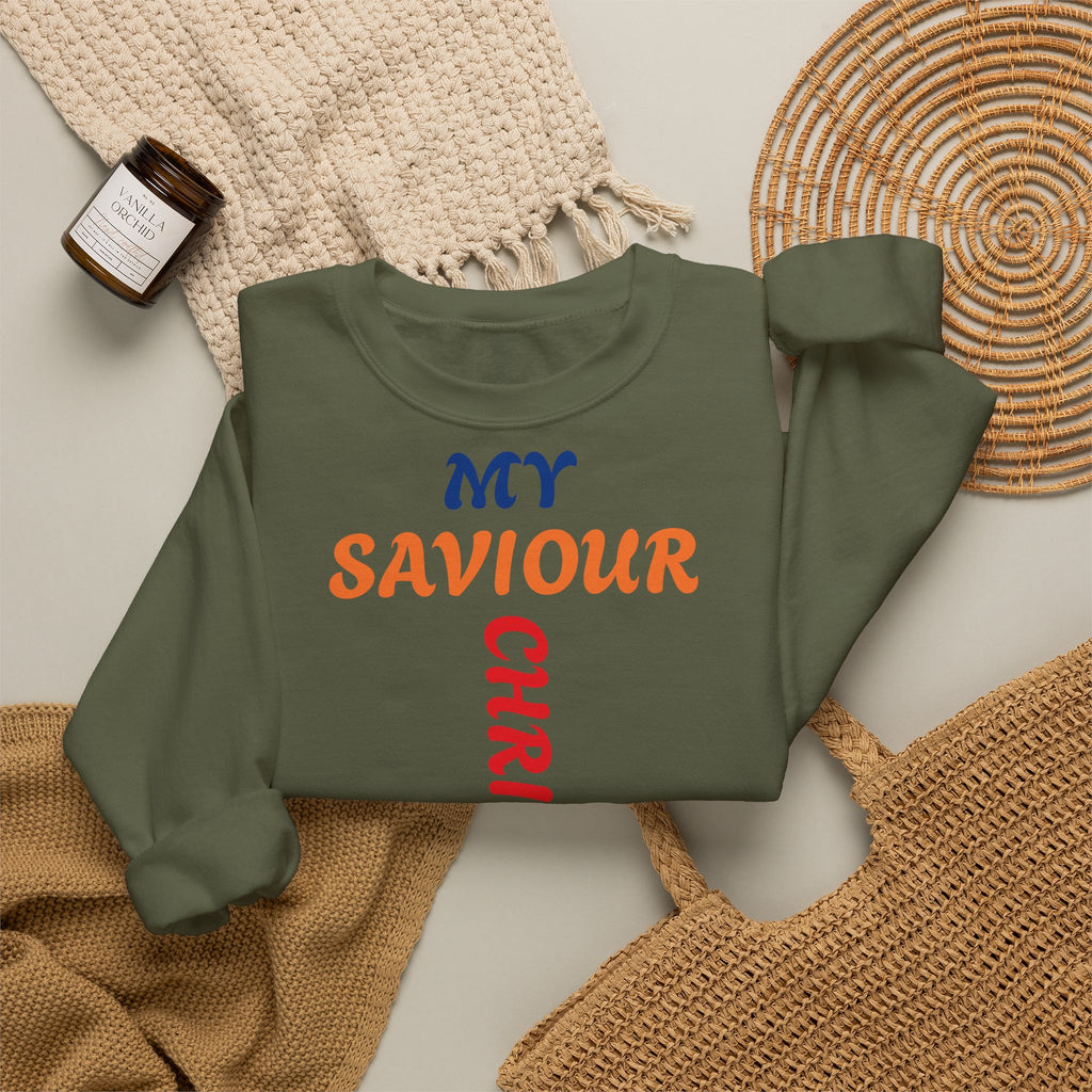 Mutige Worte: Mein Erlöser Christus – Christliches Unisex-Sweatshirt | Das Original, Faithwear