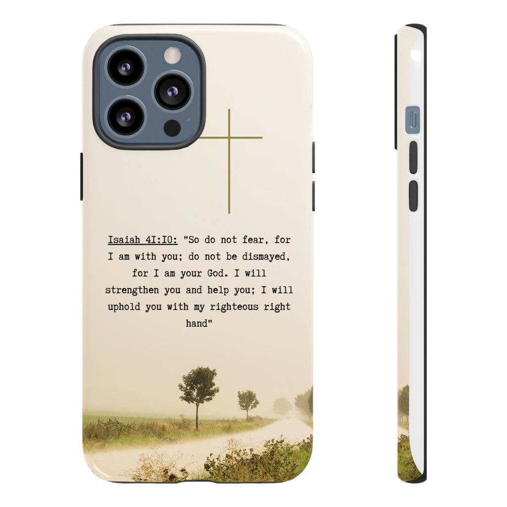 Christian Cross Phone Case with Isaiah 41:10 —The Original, Inspirational Protective iPhone Cover