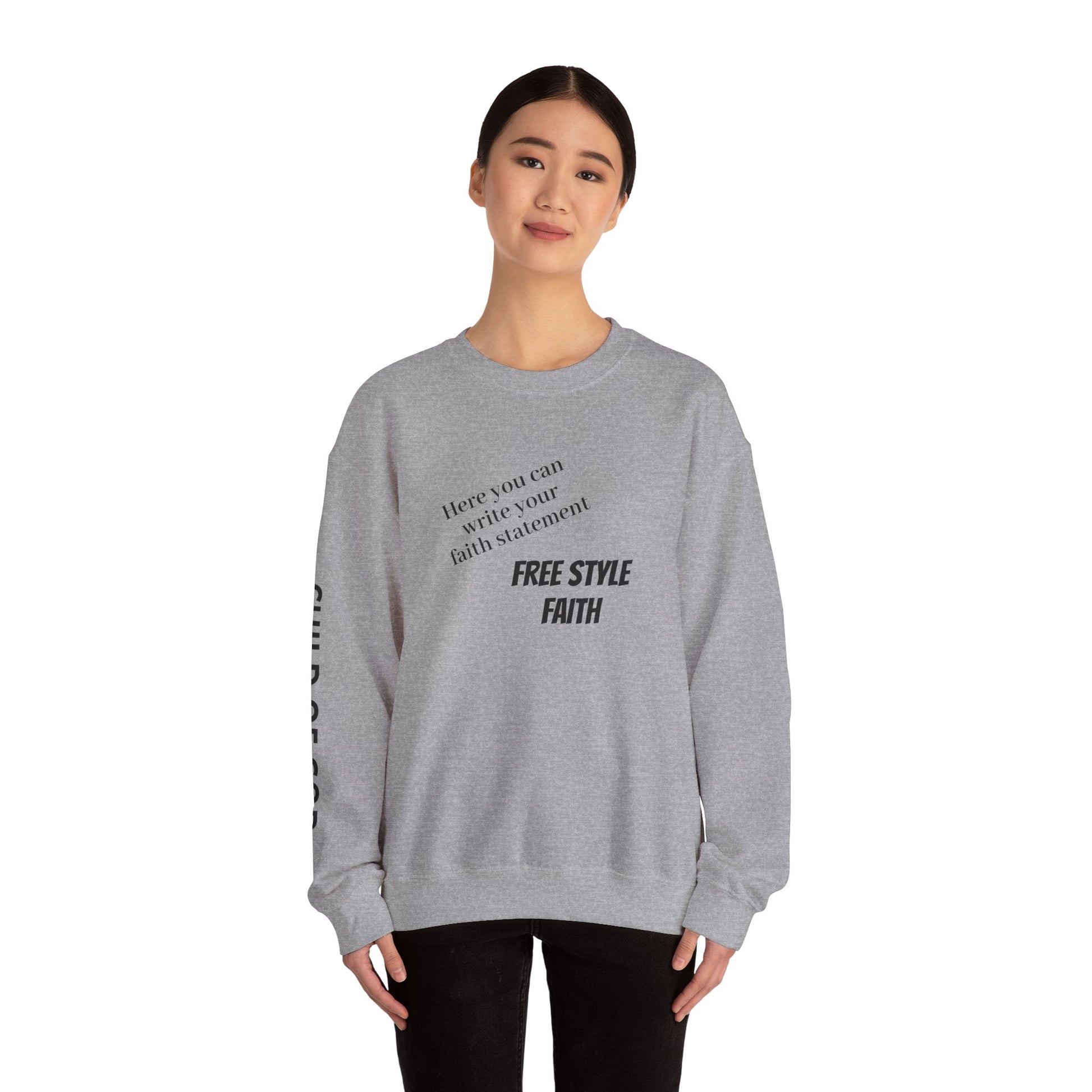 FREE STYLE FAITH Custom kristen Sweatshirt – The Original – faithwear – streetwear with purpose