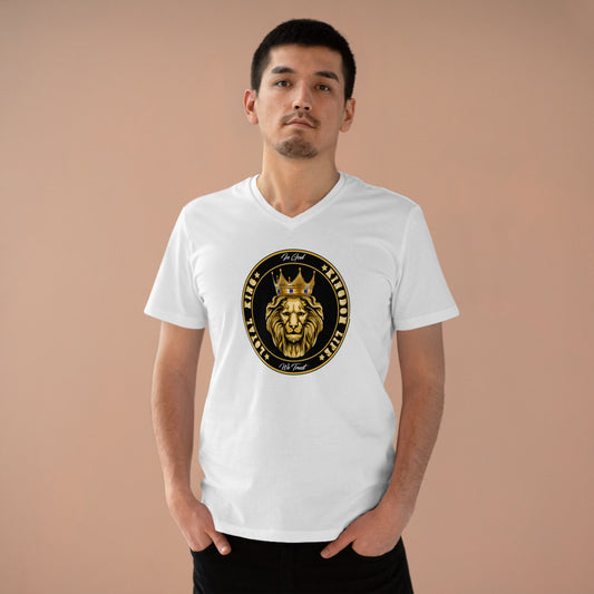 Men's V-Neck T-Shirt - LOYAL KING Design - Confident & Stylish Apparel