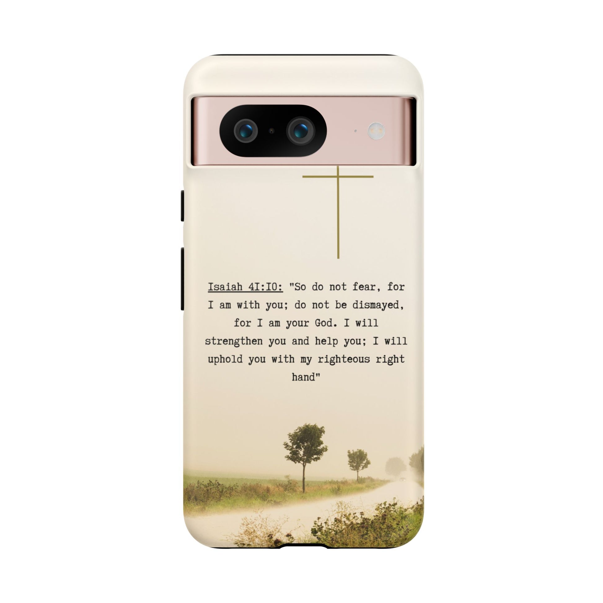 Christian Cross Phone Case with Isaiah 41:10 —The Original, Inspirational Protective iPhone Cover