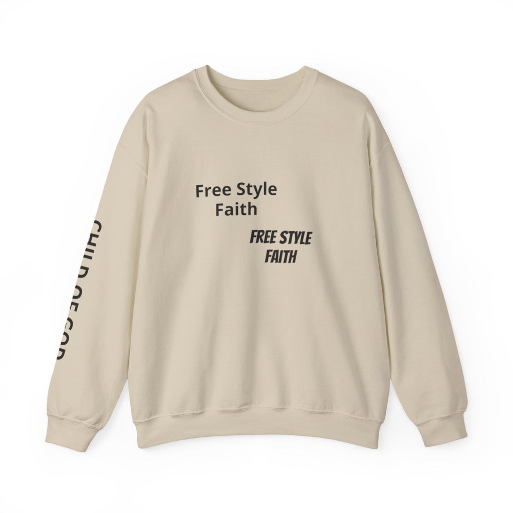 Faith Graphic Crewneck Sweatshirt — "Free Style Faith" Text  - The Original