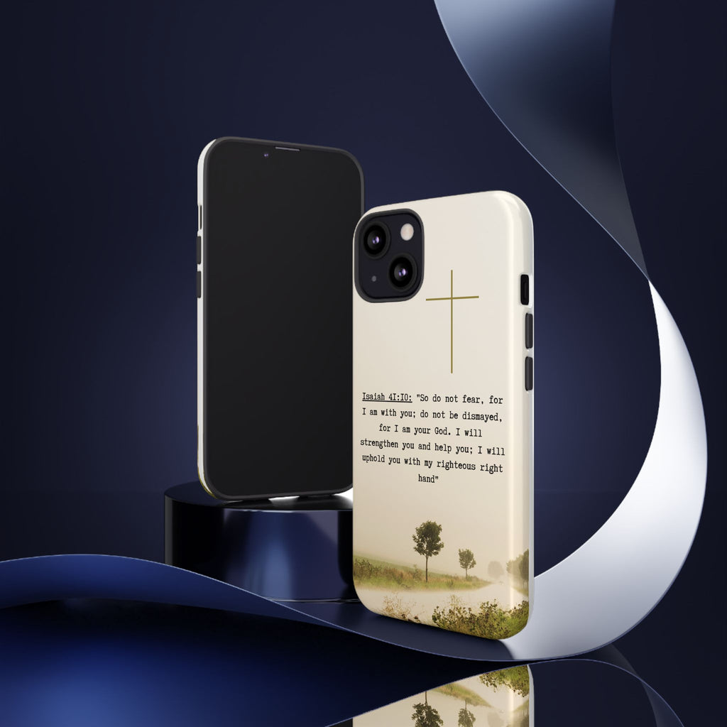 Christian Cross Phone Case with Isaiah 41:10 —The Original, Inspirational Protective iPhone Cover