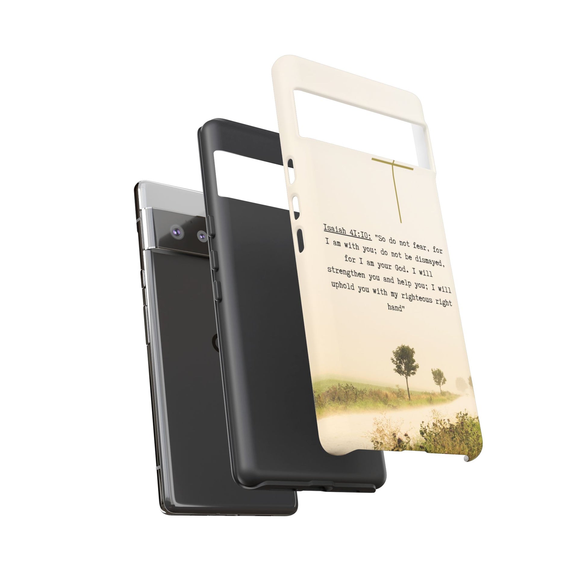 Christian Cross Phone Case with Isaiah 41:10 —The Original, Inspirational Protective iPhone Cover