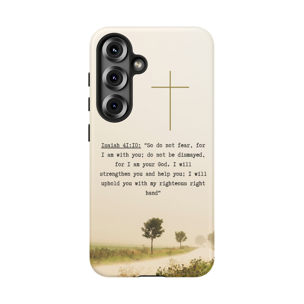 Christian Cross Phone Case with Isaiah 41:10 —The Original, Inspirational Protective iPhone Cover