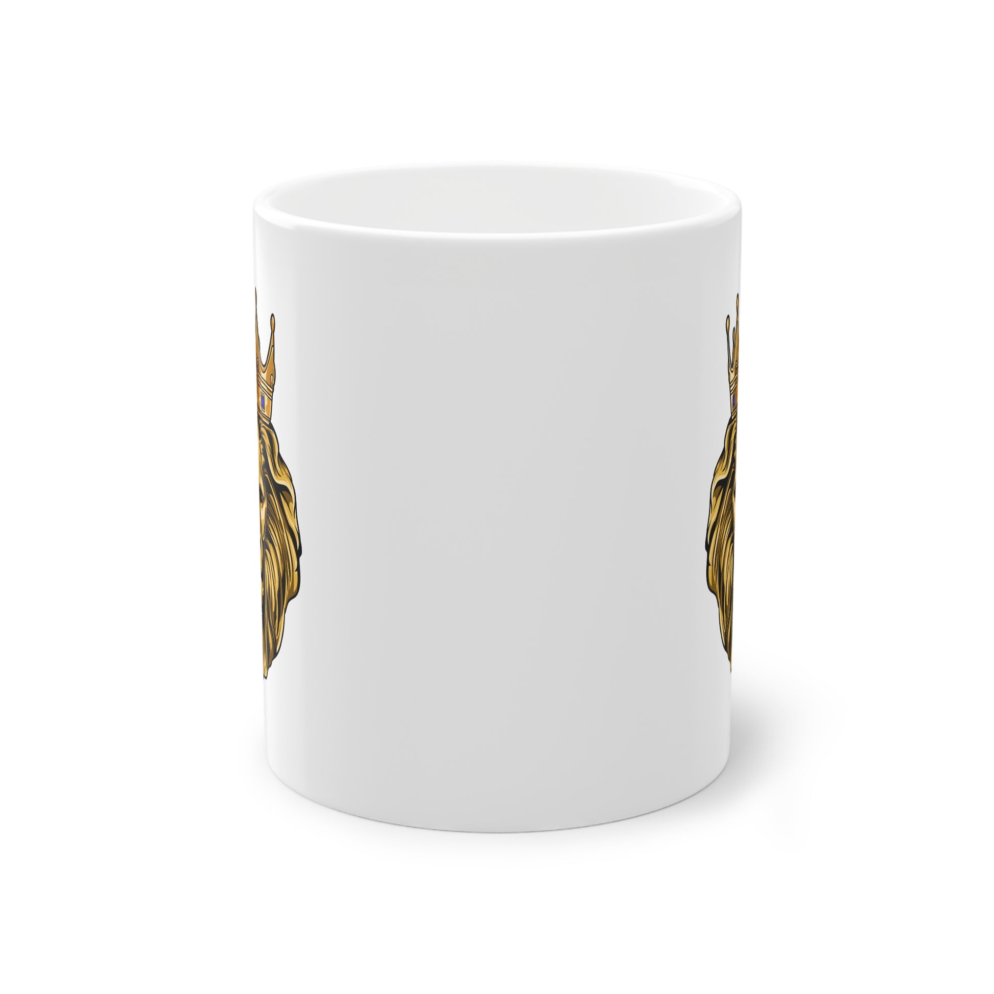 Taza de cerámica LEÓN DE ORO – Taza de café inspirada en la fe | La original: ¡Sé fuerte y valiente!