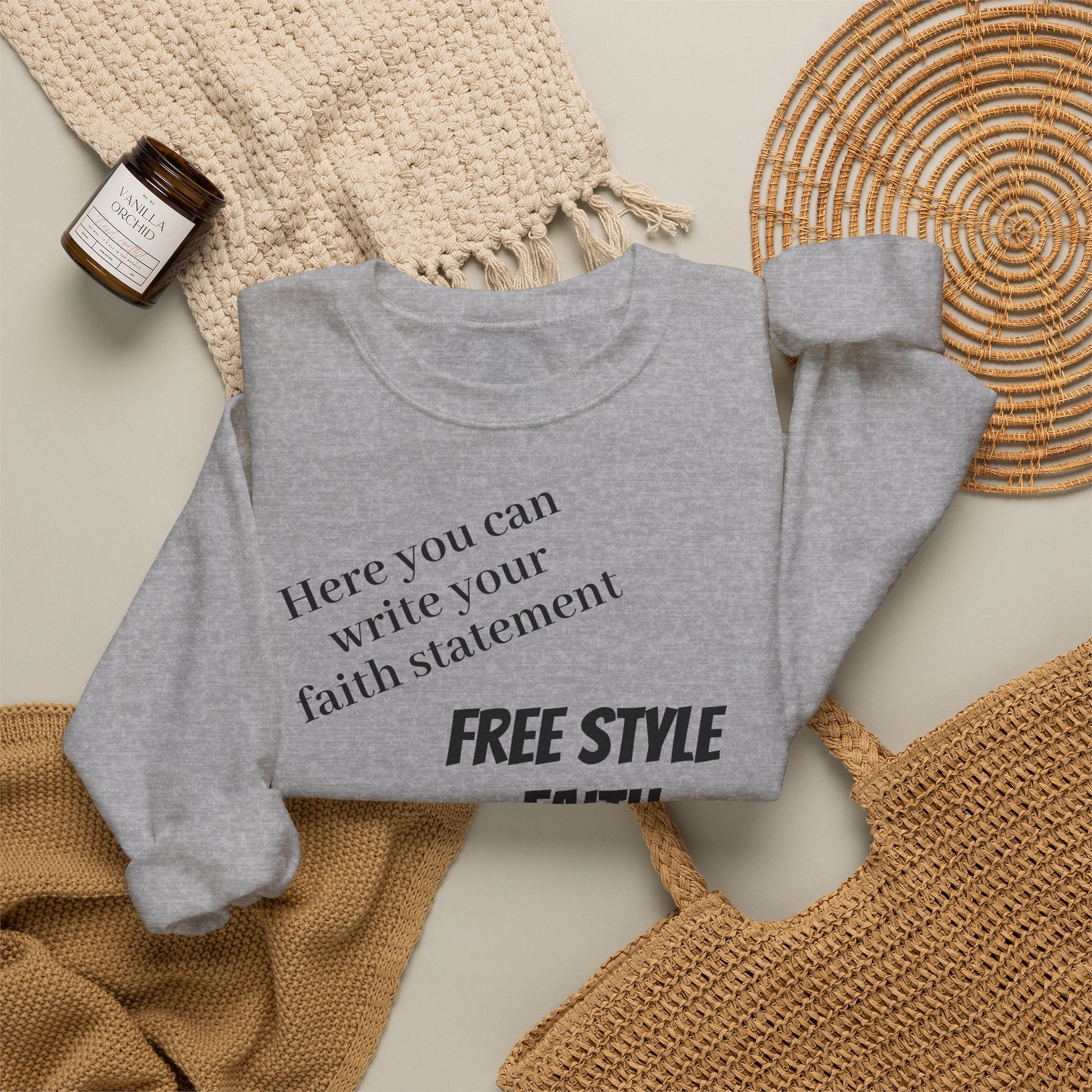 FREE STYLE FAITH Custom kristen Sweatshirt – The Original – faithwear – streetwear with purpose