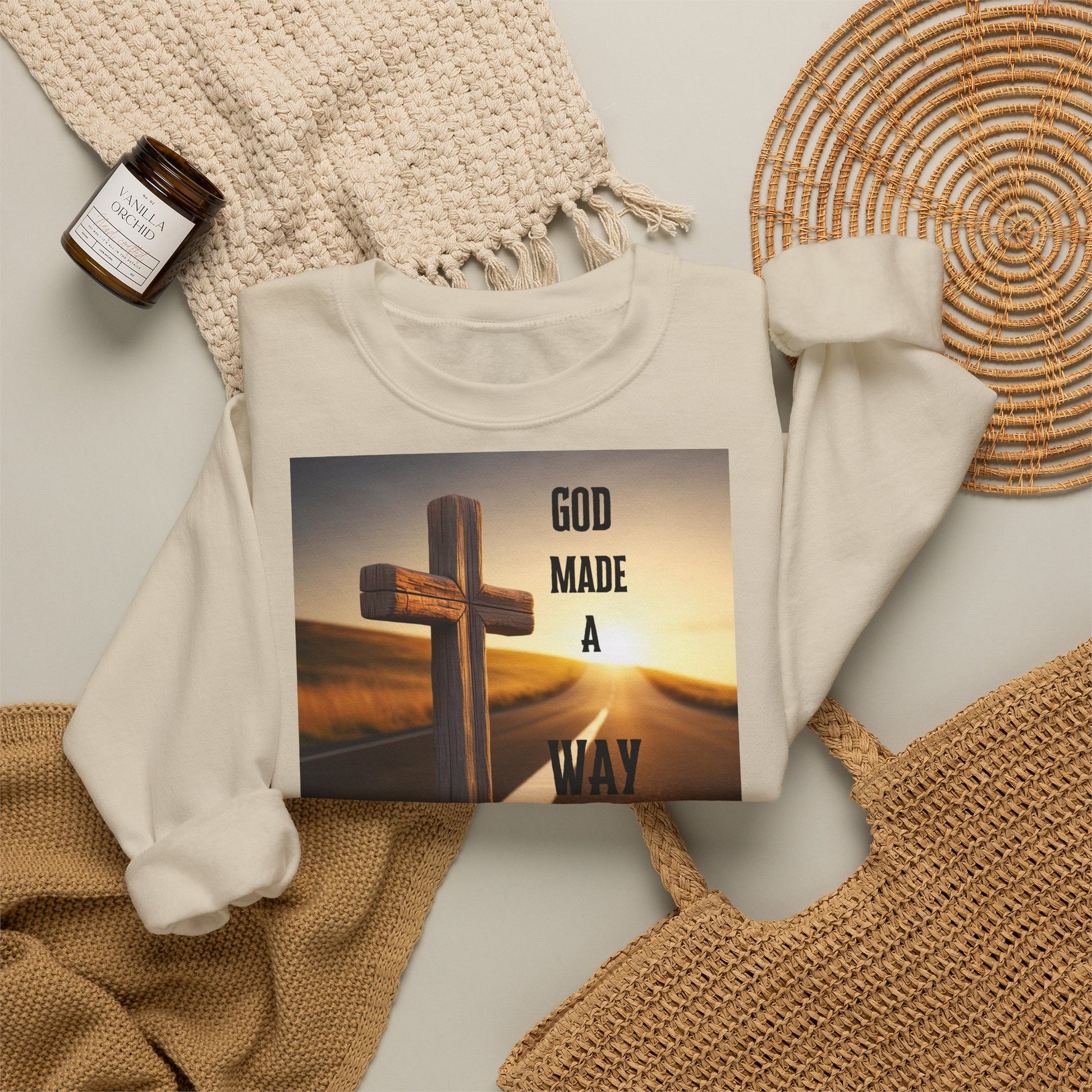 LÍNEAS ATREVIDAS – Sudadera cristiana unisex de cuello redondo | La original: ropa de fe con propósito
