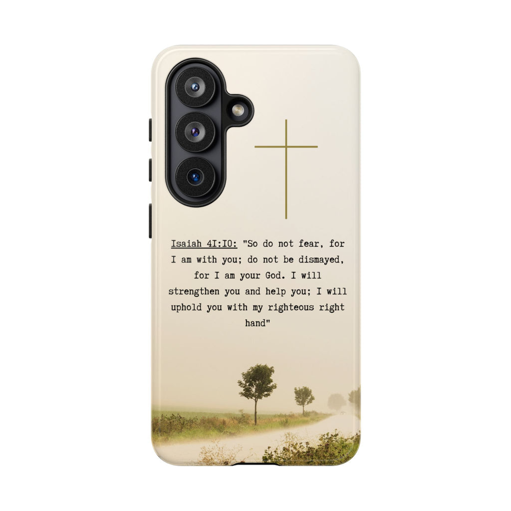 Christian Cross Phone Case with Isaiah 41:10 —The Original, Inspirational Protective iPhone Cover