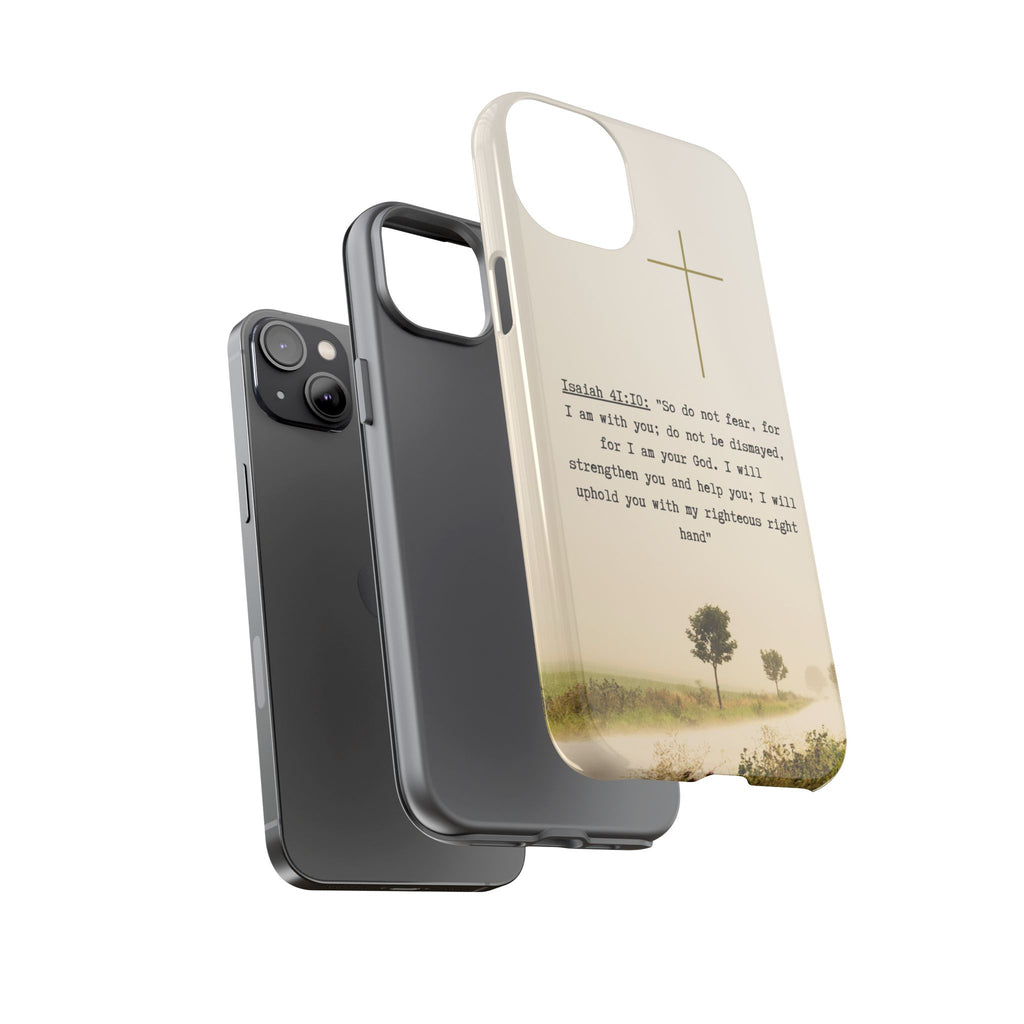 Christian Cross Phone Case with Isaiah 41:10 —The Original, Inspirational Protective iPhone Cover