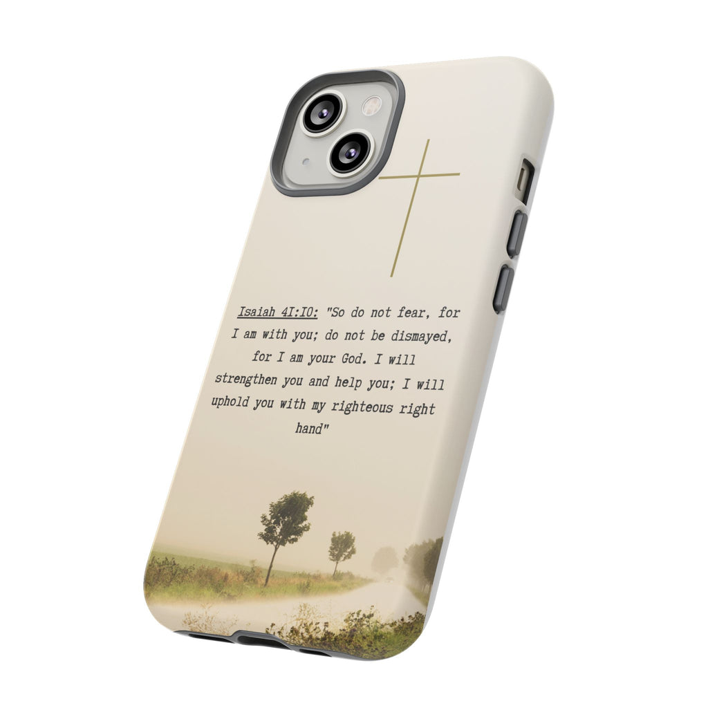 Christian Cross Phone Case with Isaiah 41:10 —The Original, Inspirational Protective iPhone Cover