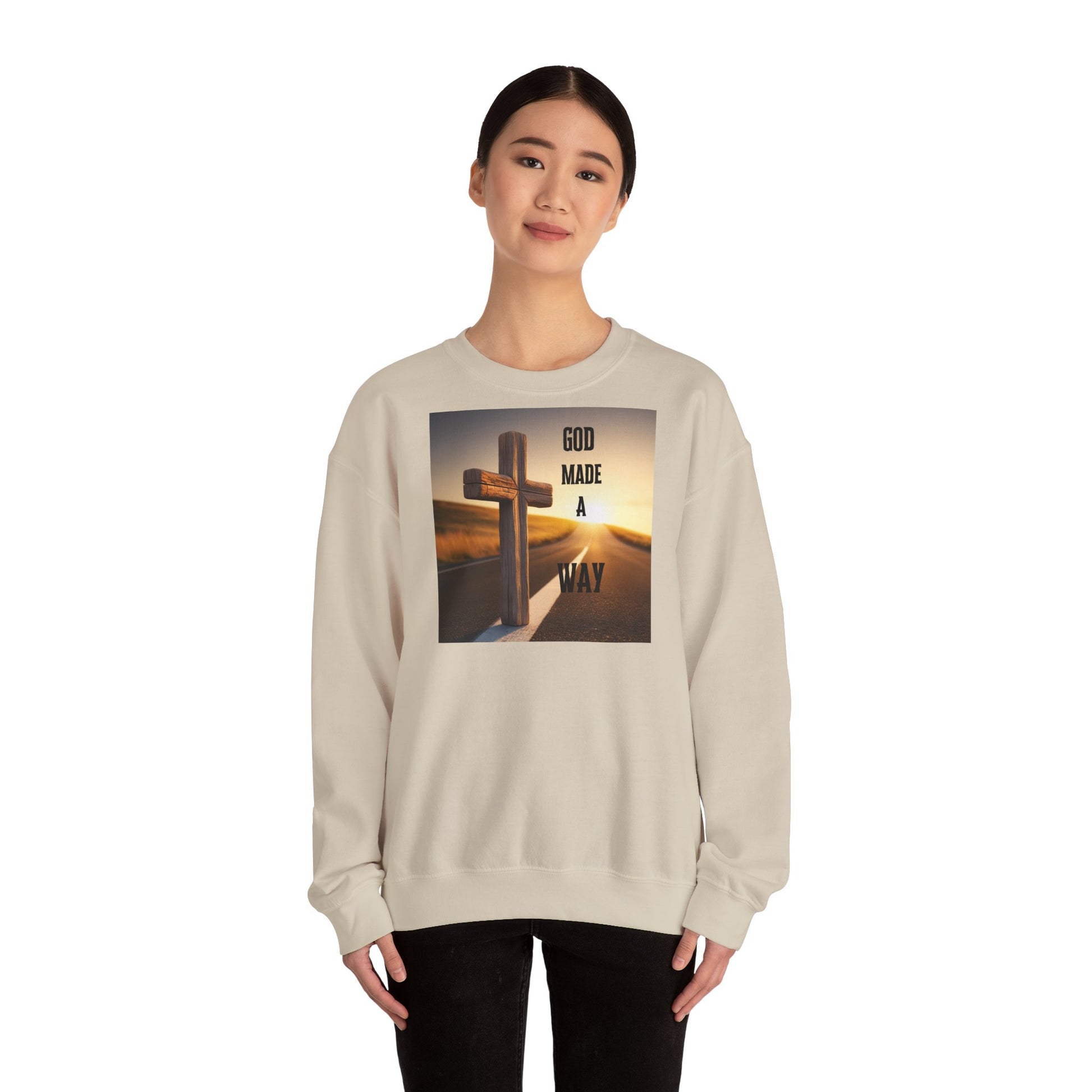 LÍNEAS ATREVIDAS – Sudadera cristiana unisex de cuello redondo | La original: ropa de fe con propósito