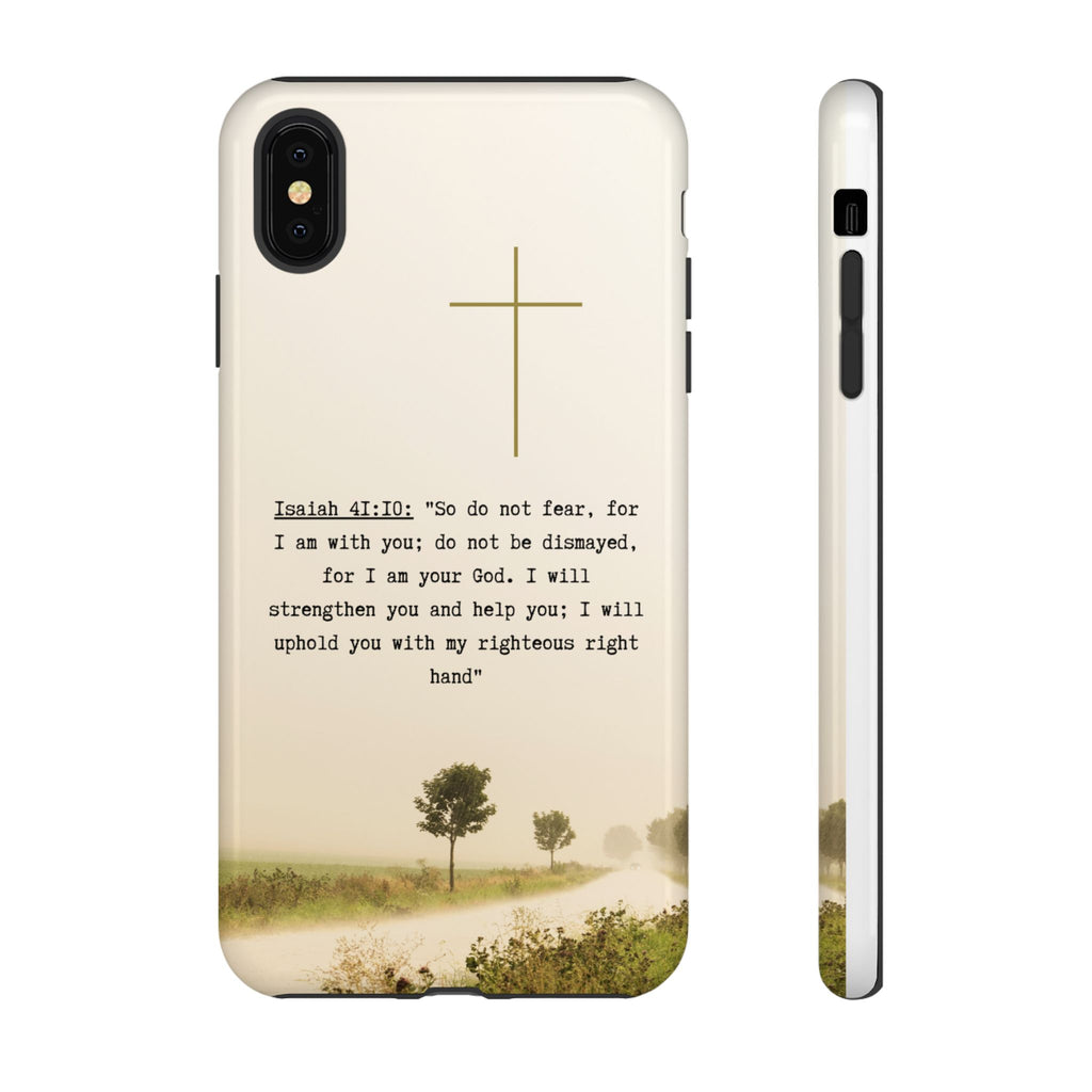 Christian Cross Phone Case with Isaiah 41:10 —The Original, Inspirational Protective iPhone Cover