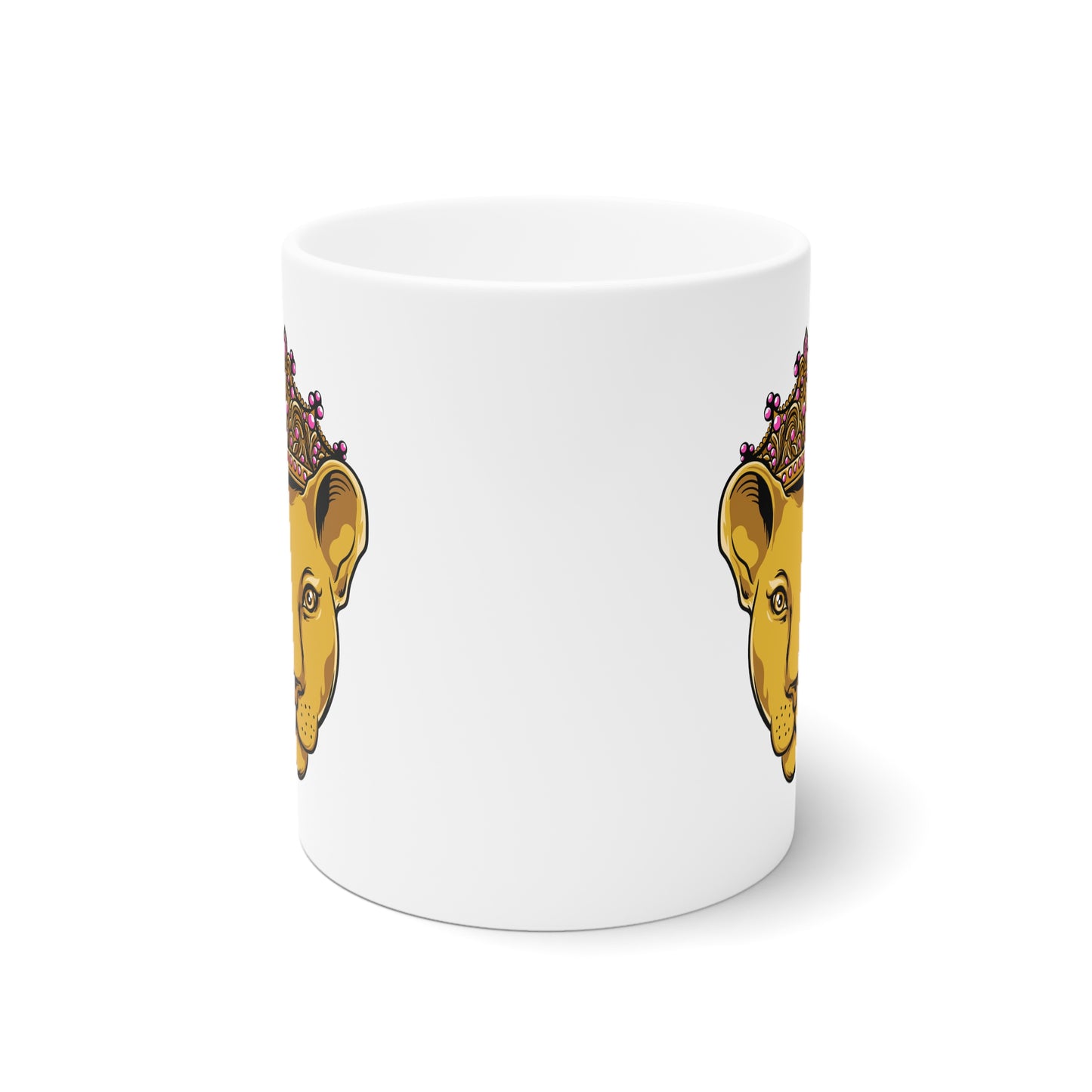 LIONESS White Ceramic Mug, 11oz and 15oz