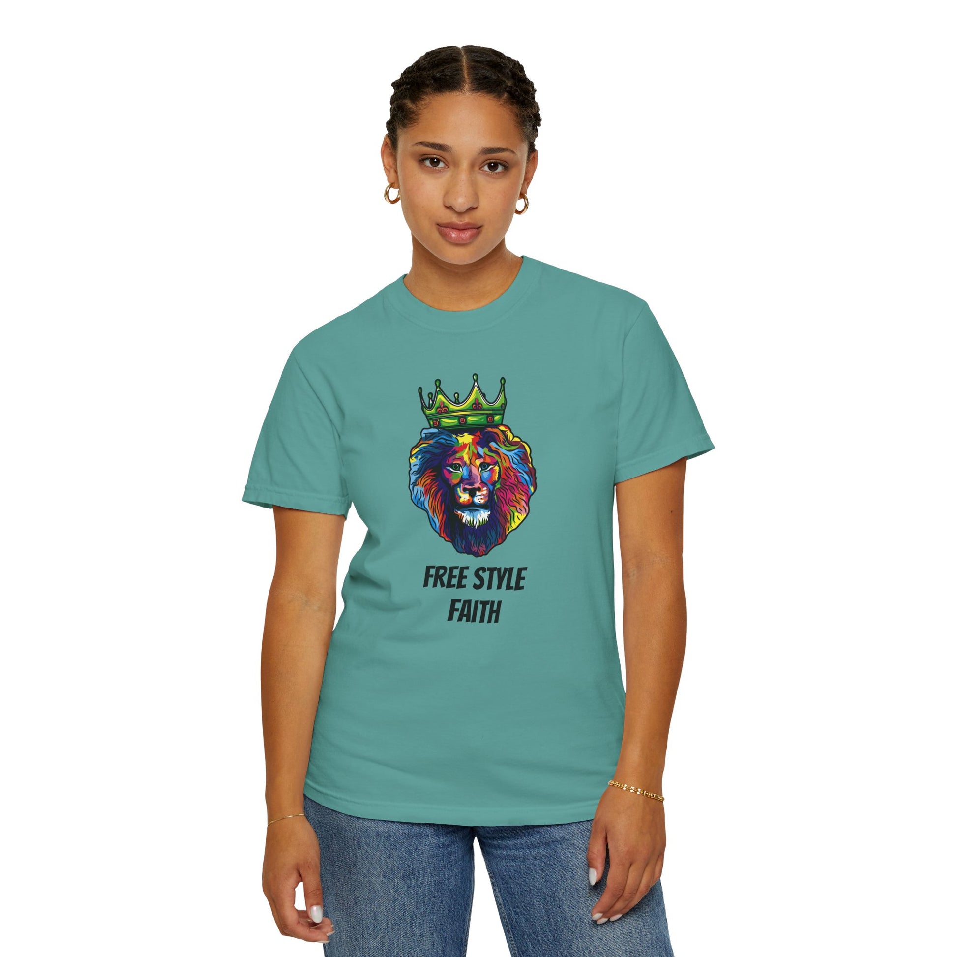COLOR LION T-Shirt — "Free Style Faith" Colorful Tee - The Original