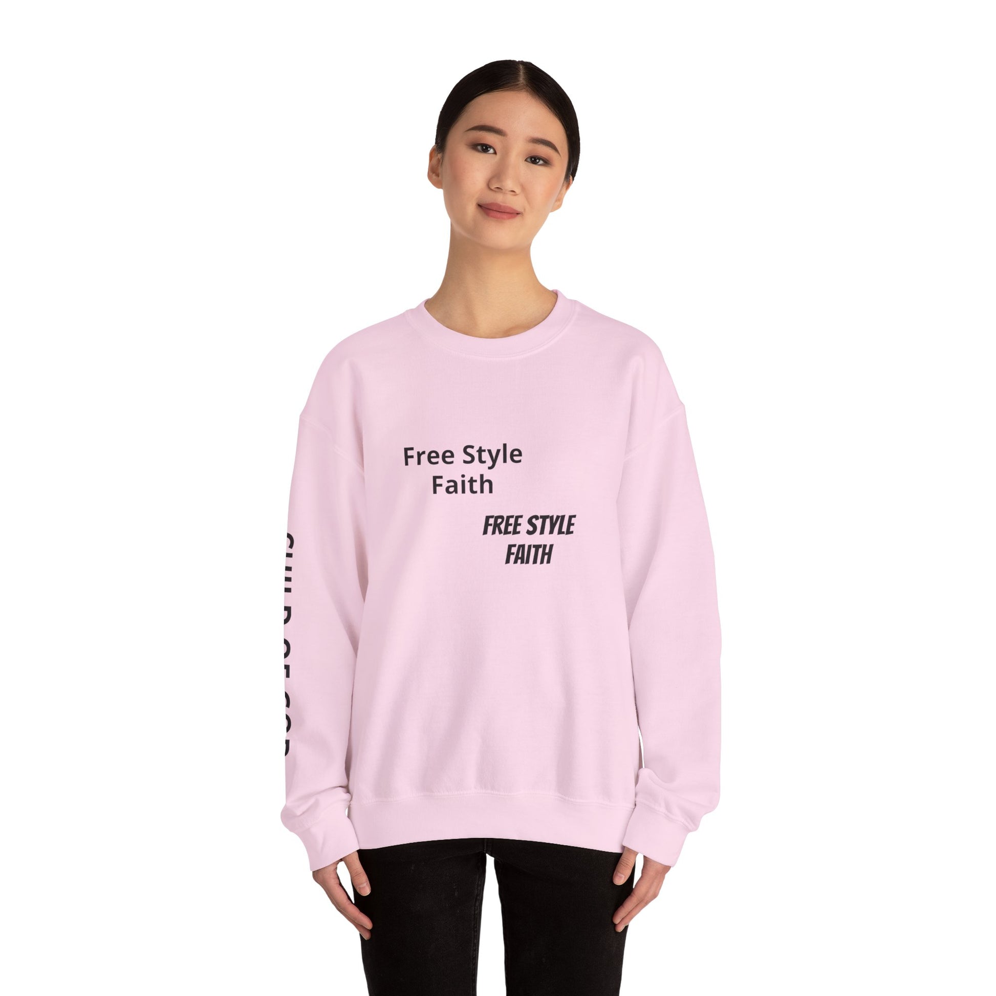 Faith Graphic Crewneck Sweatshirt — "Free Style Faith" Text  - The Original
